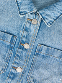 NAME IT Jakke Flis Light Blue Denim Rhine